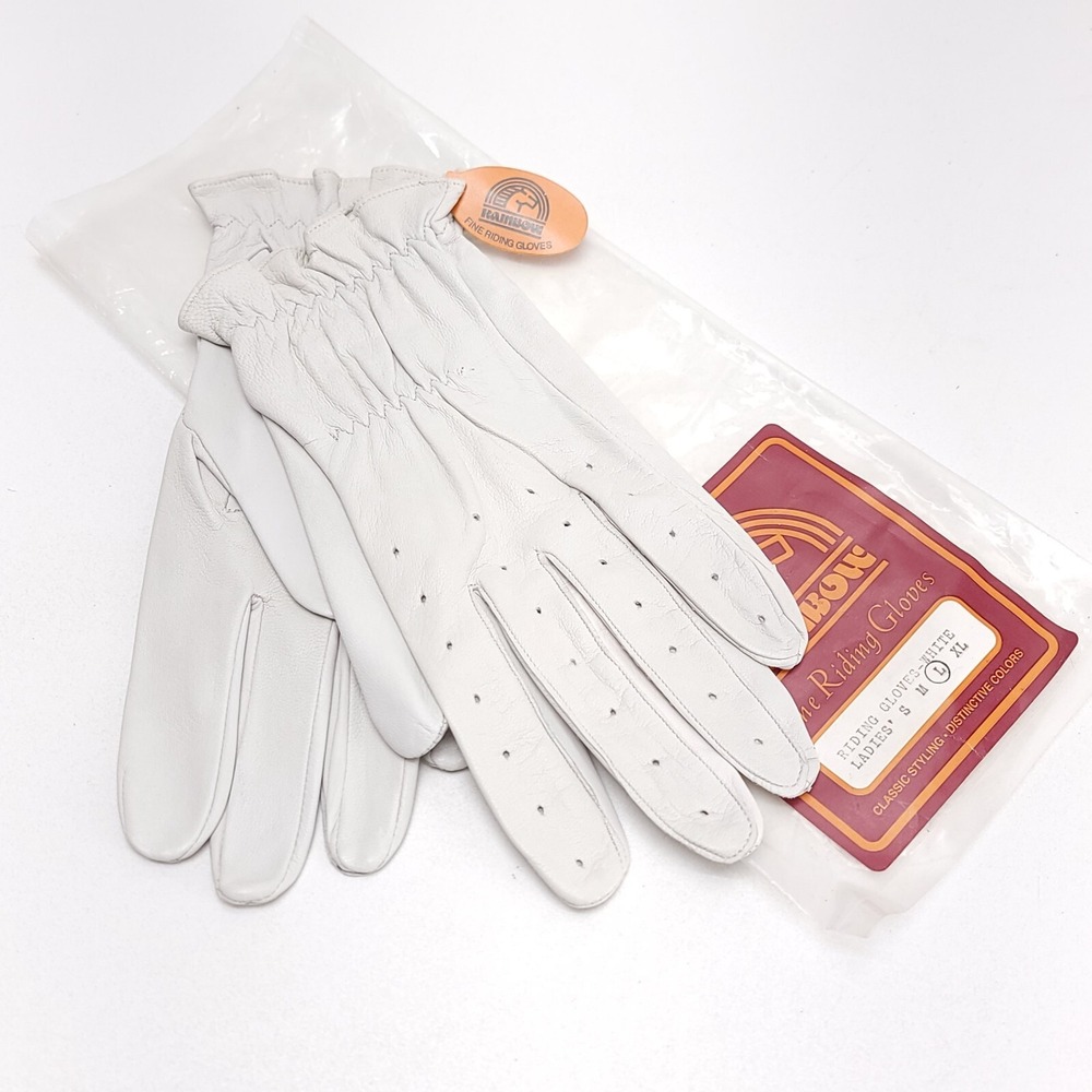 Rainbow Women's Leather Riding Gloves Ladies Size Large Equestrian Horse Vintage